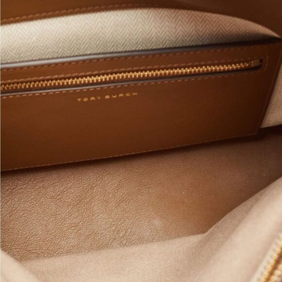 🐢 Tory Burch Black/White Checkered Canvas Lee Radziwill Top Handle Bag - Picture 17 of 17